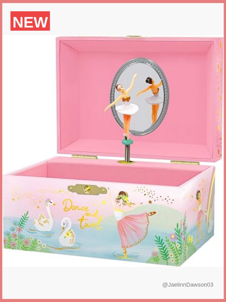 Musical Ballerina Jewelry Box For Girls With Twirling Dancer